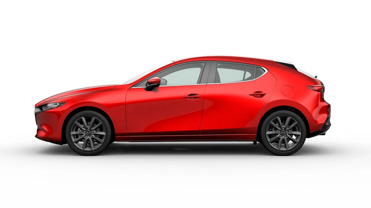 Mazda 3 2.5L e-Skyactiv G MHEV 140CV 6AT Centre-Line RD en renting para particulares en Sevilla — Lateral