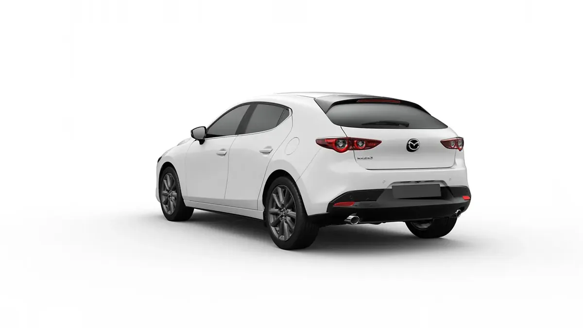 Mazda 3 2.5L e-Skyactiv G MHEV 140CV 6MT Prime-Line en renting para particulares en Sevilla — Trasera